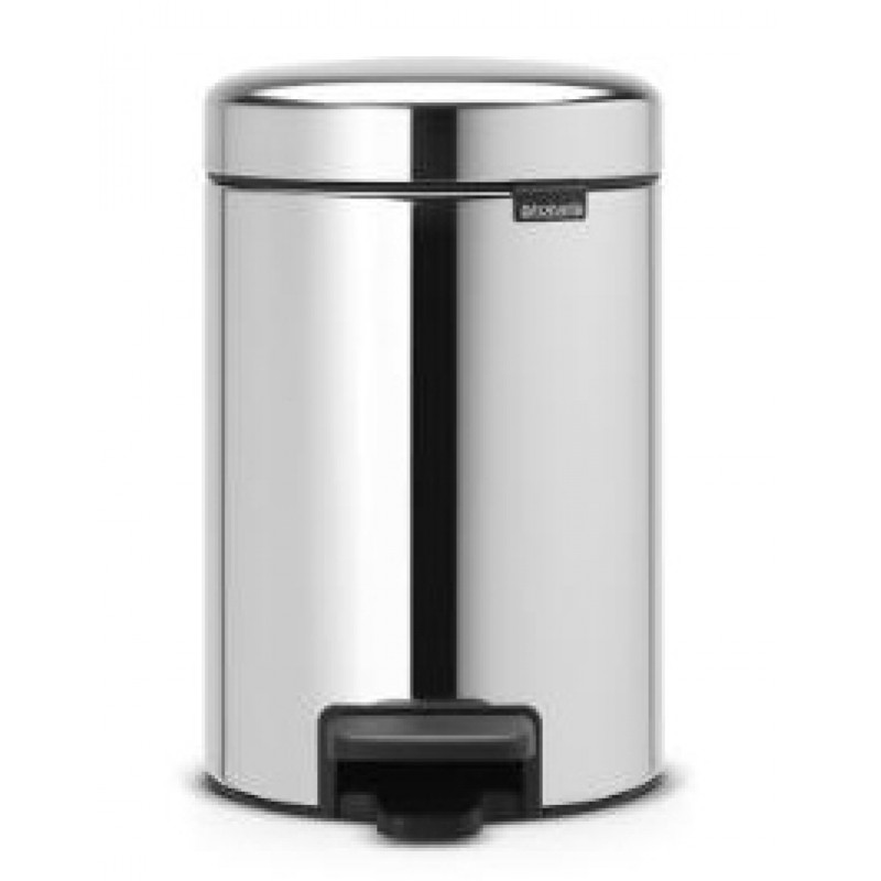 Brabantia atkritumu tvertne ar pedāli NewIcon, 3l, brilliant steel