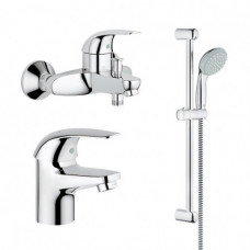 Grohe vannas komplekts Euroeco (32734+32743+27853), hroms