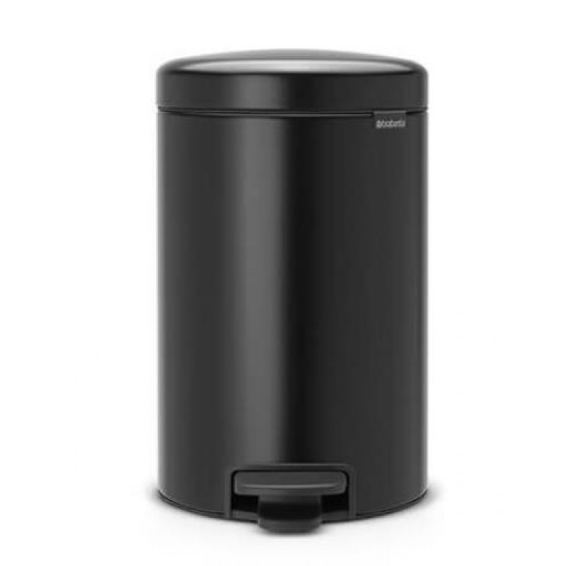 Brabantia atkritumu tvertne ar pedāli NewIcon, 12l, matēta melna