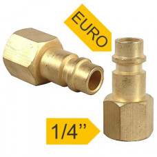 Powerplus Savienojums EURO ar iekšējo vītni 1/4'' (2gab.) Powerplus