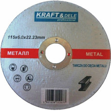 Kraftdele Slīpdisks met., tēraudam 115x6.0x22.23mm KD1942 KRAFT