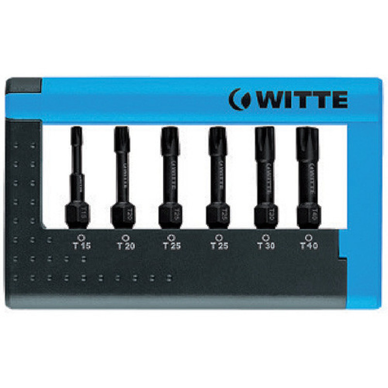 Witte Triecienuzgaļu k-ts, 1/4''x38mm T15-T40 (6gab.), WITTE