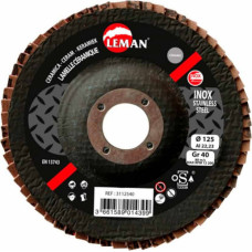 Leman Slīpējamais disks lapiņu 125mm G40 keramika Leman