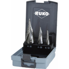 Ruko 3 pakāpjurbju komplekts RUKO HSS Quick cut Ø4–30mm