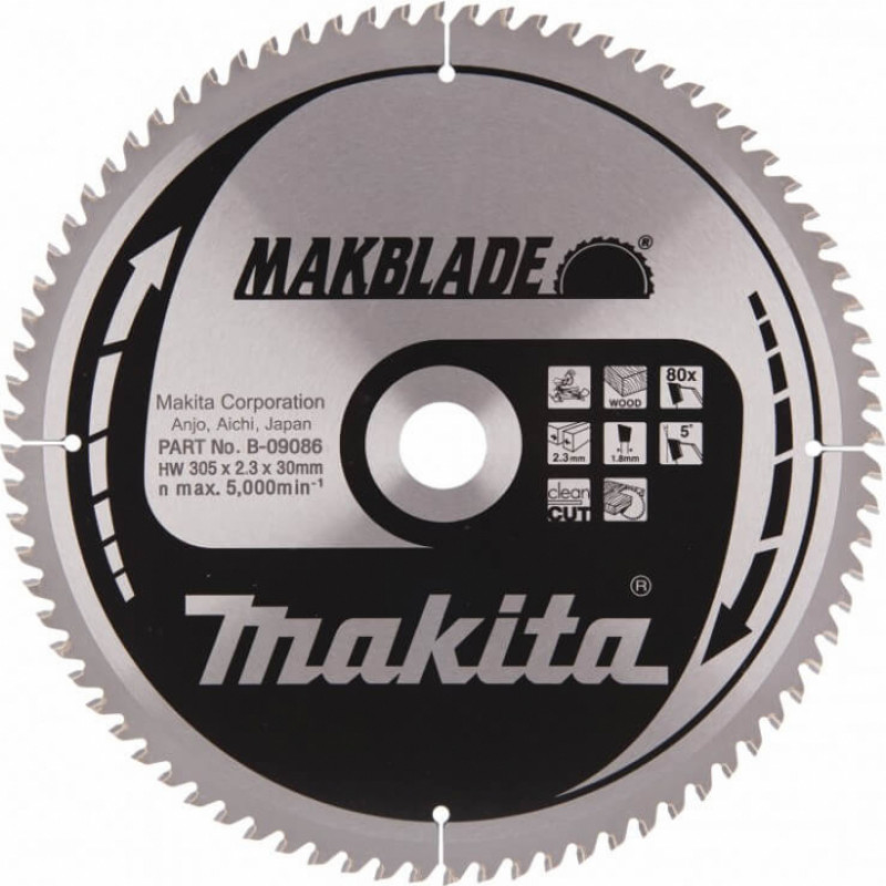 Makita Accessories Zāģripa MAKITA Makblade 305x30x2,3mm 80T 5°