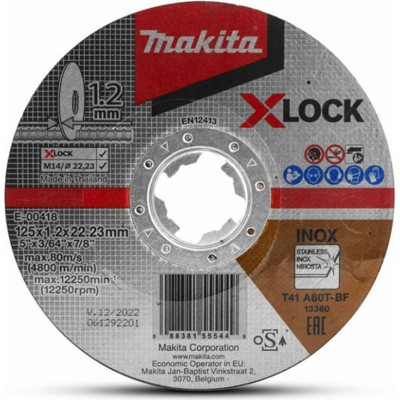 Makita Accessories Griešanas disks MAKITA X-Lock 125x1,2mm RST