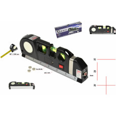 Geko Multifunkcionāls lāzera līmeņrādis 190mm ar mērlenti Geko