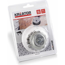 Kreator Koniskā birste uz ass 65mm, pīti tērauda sari Kreator