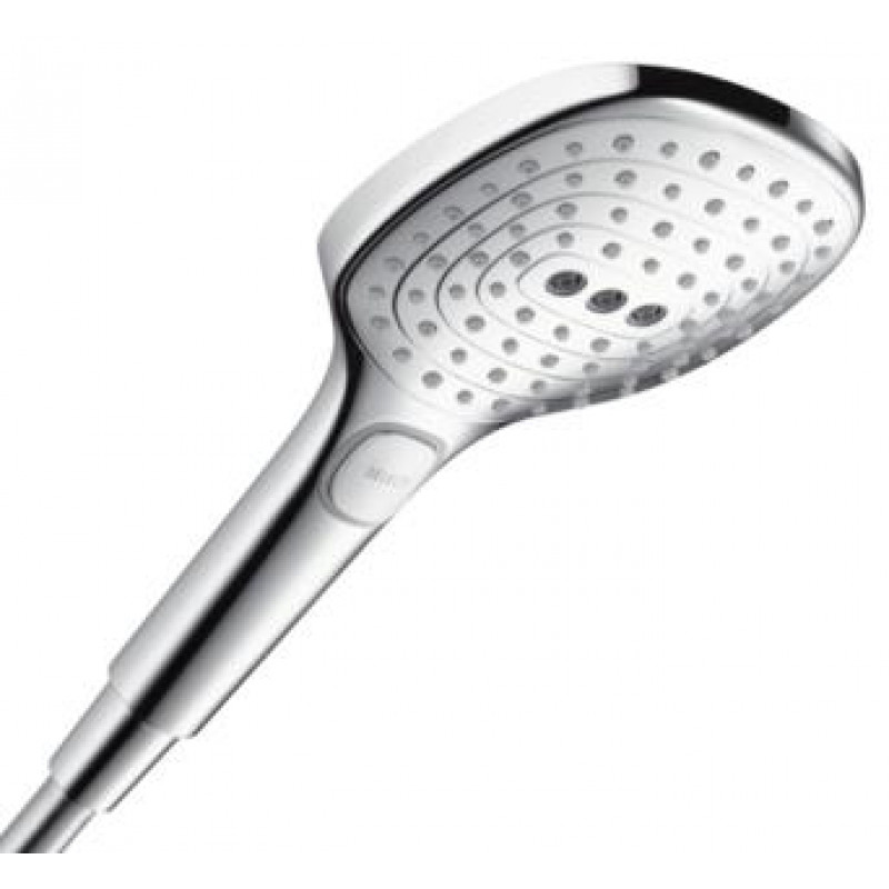 Hansgrohe Raindance Select E 120 Dušas klausule, 3 režīmi, d=120mm, balta/hroms