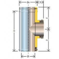 Cordivari Izol. dūmvada pieslēguma T-gabals 90°, D150