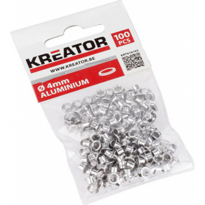 Kreator Kniedes alumīnija 4mm (100gab.) caurumspiednim Kreator