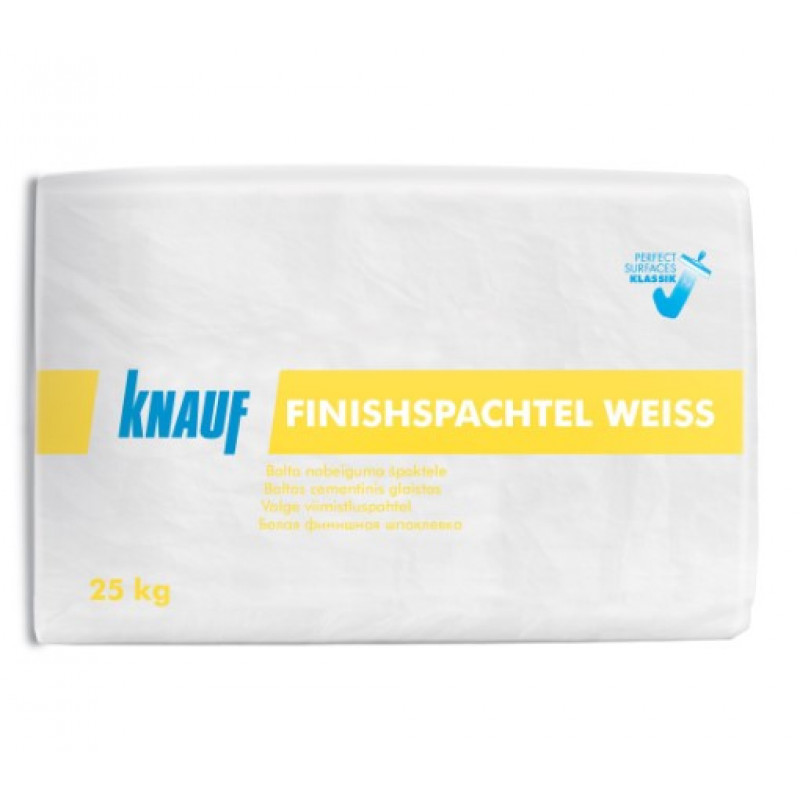 Knauf Finishspachtel Cementa nobeiguma špaktele, balta, 25kg