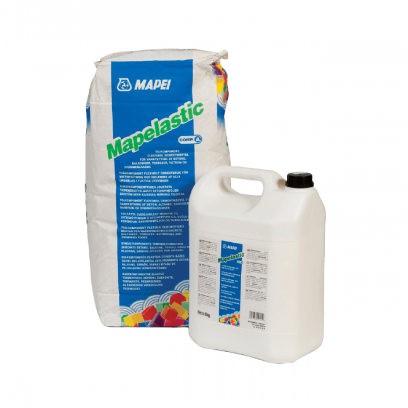 Mapei Mapelastic A+B Divkomponentu, elastīga cementa bāzes hidroizolācija, 16 kg