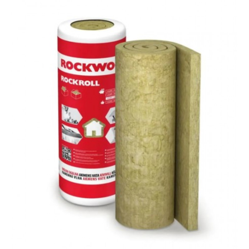 Rockwool Rockroll Akmens vate ruļļos 150x1000x3500mm, palete 122.5m2