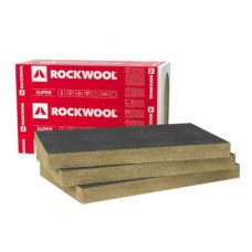 Rockwool Ventirock F Super Pretvēja izolācijas plāksnēs ar melnu stikla šķiedras pārklājumu 160x600x1000mm, palete