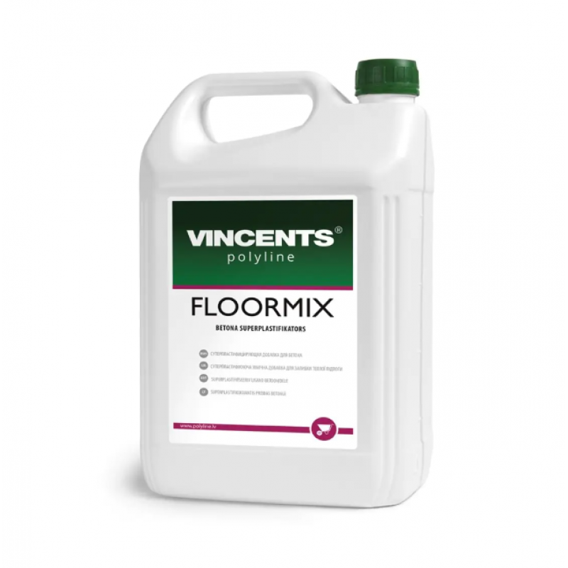 Vincents Polyline Floormix Superplastificējoša piedeva betonam un siltajām grīdām, 10L